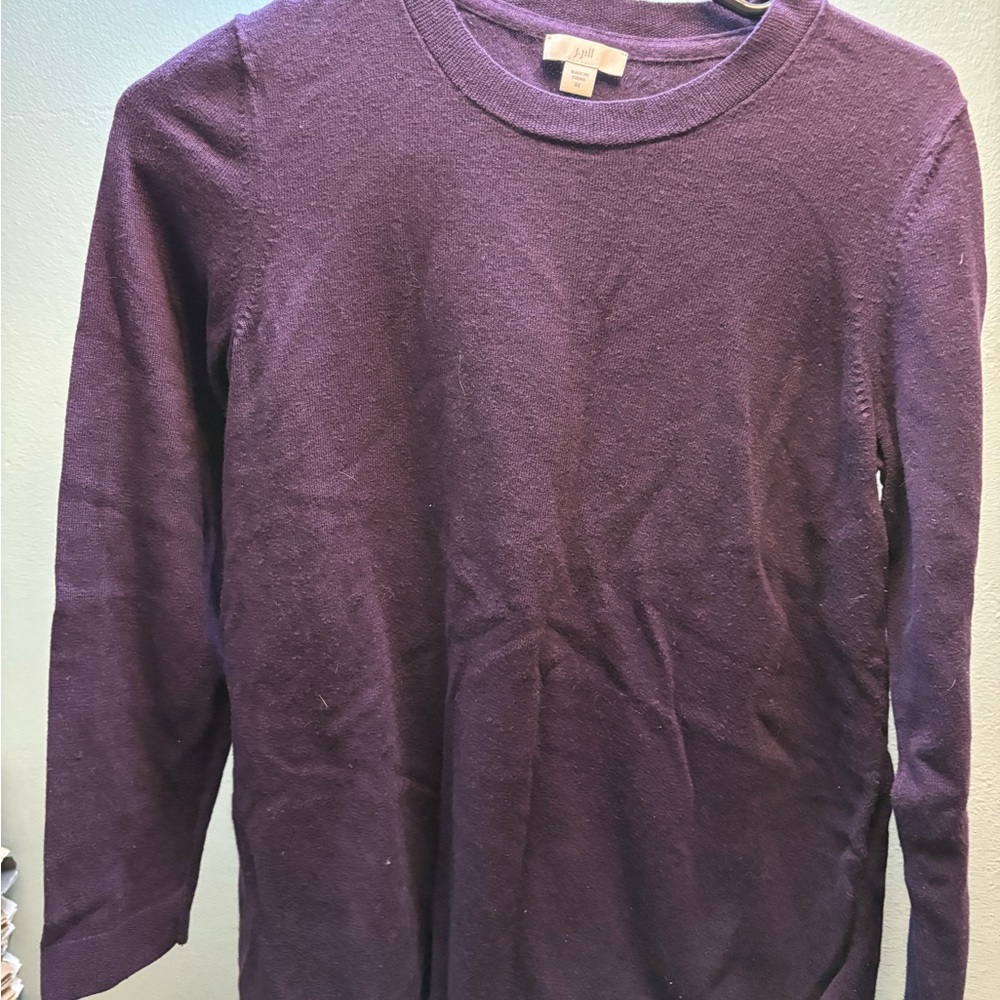 J. Jill Purple Crew Neck Sweater